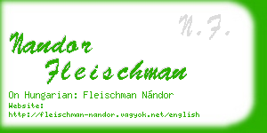 nandor fleischman business card