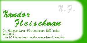 nandor fleischman business card